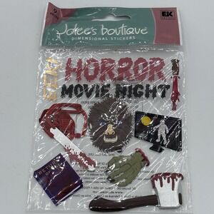 RARE JOLEES HORROR MOVIE NIGHT Knife Axe Chain Saw Blood HALLOWEEN Return Killer